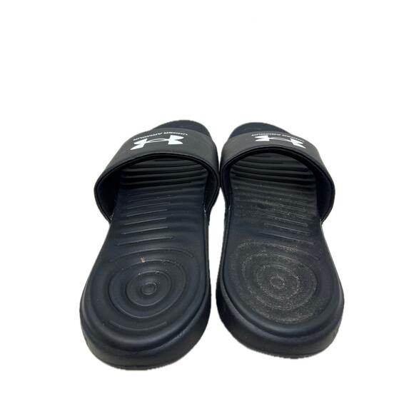 Under Armour Ansa Fixed Slide Black White Mens 11 - Picture 2 of 4